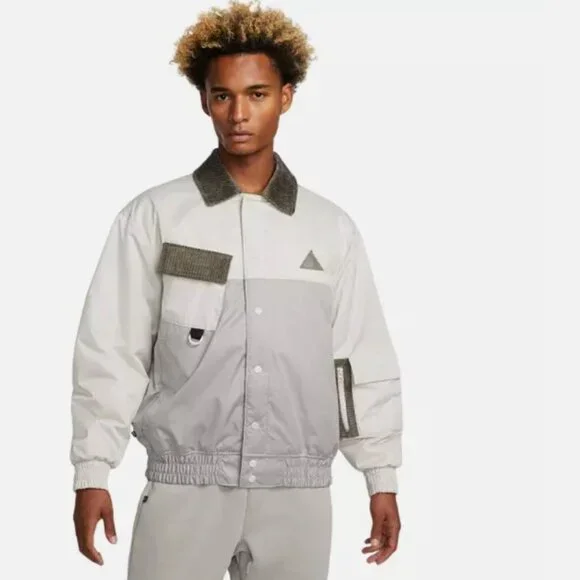 Nike Kyrie Protect Basketball Bomber Jacket Journey Reward DQ6119-010 Gray